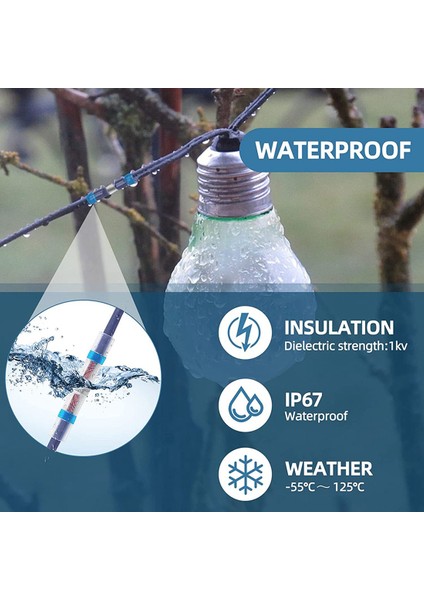 50 Adet Lehim Conta Tel Konnektörleri, Su Geçirmez ve Yalıtımlı Isıyla Daralan Lehim Konnektörleri, Uçtan Uca Ekleme (Yurt Dışından) fırsatları