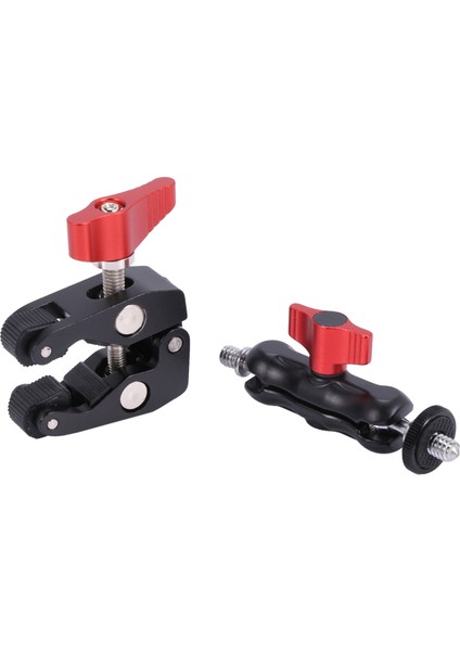 Slr Kamera Sihirli Kol Çift Sıcak Ayakkabı Topu Kafa Yengeç Pençe Klip Evrensel Monitör Braketi Top Kafa Kelepçe Süper Tutucu Standı (Yurt Dışından)