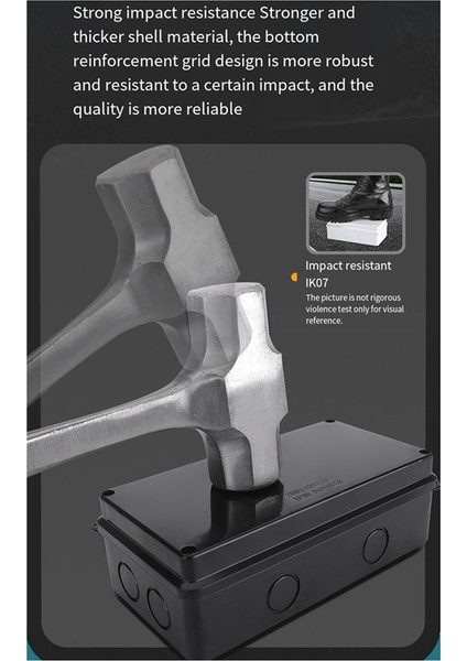 Abs Su Geçirmez Bağlantı Kutusu Dış Terminal Kutusu Plastik Güç Mühür Kutusu Genel Elektrik Mühendisliği Muhafazası Siyah (Yurt Dışından) modelleri