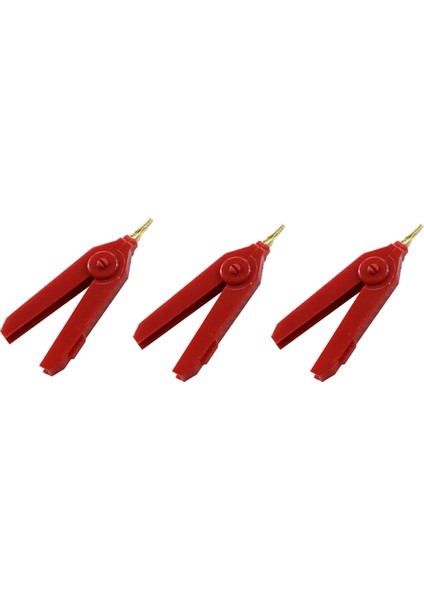 3 Adet 90MM 20A Timsah Klips Bakır Timsah Kelvin Bakır Altın Kaplama Klips (Kırmızı) (Yurt Dışından)