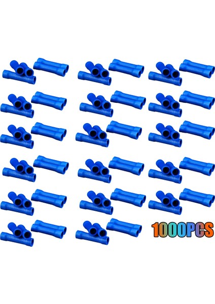 1000 Adet Soğuk Pres Terminali Uzun Mavi Tam Yalıtımlı Ara Konnektör Bv2 Ara Bağlantı Terminali (Yurt Dışından) fiyatları