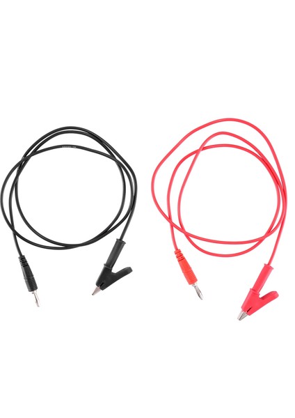 Multimetre Için 1m Uzun Timsah Klipsi - Muz Fiş Test Kablosu Çifti (Yurt Dışından)
