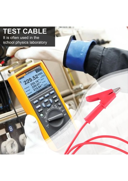 Multimetre Için 1m Uzun Timsah Klipsi - Muz Fiş Test Kablosu Çifti (Yurt Dışından) fırsatları