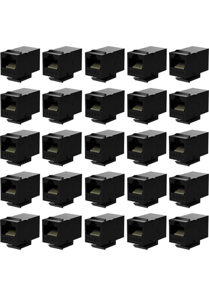 25 Adet RJ45 Çoğaltıcı Cat6 Keystone Krikolar Inline Çoğaltıcı Dişi - Dişi Ekleme Çoğaltıcı (Yurt Dışından)