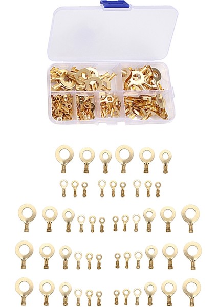 150 Adet M3/M4/M5/M6/M8/M10 Halka Pabuçlar Halka Gözler Bakır Sıkma Terminalleri Kablo Dıy Çeşitliliği Kiti (Yurt Dışından)