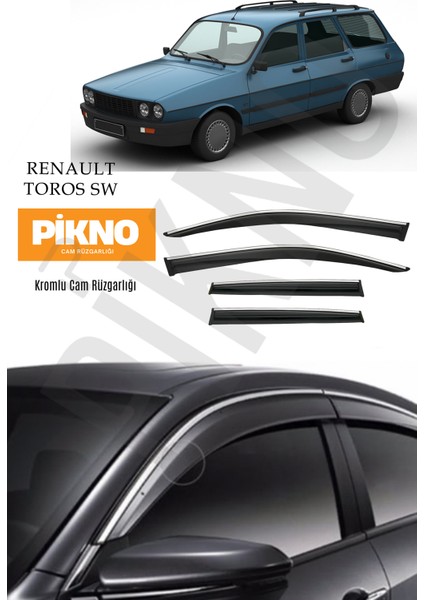 Renault Toros Station Wagon Sw Kromlu Cam Rüzgarlığı 4'lü A+ Plus