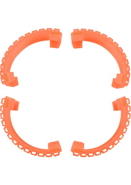 Brdrc 4 Adet Pervane Koruyucu Kılıf 360 Derece Düşmeye Dayanıklı Koruma Kılıfı Avata Drone Blade Turuncu Için Çarpışma Önleyici (Yurt Dışından)