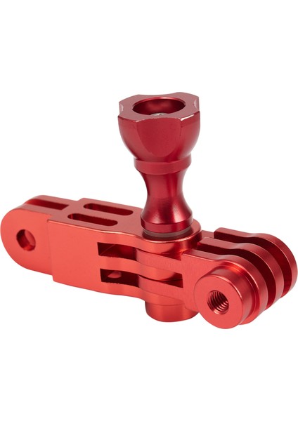 Cnc Alüminyum Alaşımlı Üç Yollu Pivot Kol Montaj Adaptörü Gopro Hero 1 2 3 3+ 4 5 Oturum/xıaomı Yi/sj/gitup Spor Kamera Kırmızı (Yurt Dışından)