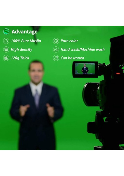 Katlanabilir Yıkanabilir Fotoğraf Arkaplanı 0.9x1.5 Metre Portre Fotoğrafçılığı ve Video Için Polyester Arkaplan - Yeşil (Yurt Dışından) fiyatları
