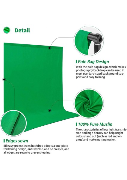 Katlanabilir Yıkanabilir Fotoğraf Arkaplanı 0.9x1.5 Metre Portre Fotoğrafçılığı ve Video Için Polyester Arkaplan - Yeşil (Yurt Dışından) fırsatları