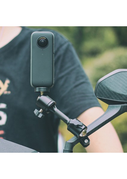 Motosiklet Bisiklet Kamera Tutucu Gidona Monte Edilen Braket INSTA360 One X2 ve Gopro Aksiyon Kameraları Aksesuarı, Büyük Çap (Yurt Dışından)