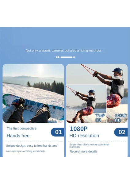 Hd Cep Aksiyon Kamerası Rıde Wifi Mini Spor Kamerası Kask Seyahat Bisiklet Sürücüsü Için Su Geçirmez Kılıflı Sarsıntı Önleyici (Yurt Dışından)