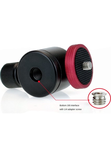 Evrensel 360° Küresel Kafa Üst 1/4 Inç Port Alt 3/8 Inç Port Fotoğrafçılık Mini Küre Kafa Dslr Kamera Tripod Için (Yurt Dışından) indirimleri