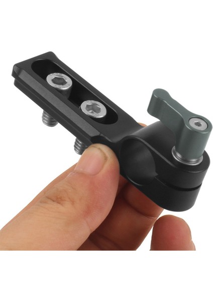 Tek Delik 15 mm Ray Kelepçesi Montaj Çubuk Kelepçesi Dslr Kamera Kolu/çubuk Uzatma Dslr Kamera Rig Için Ray, Siyah (Yurt Dışından)