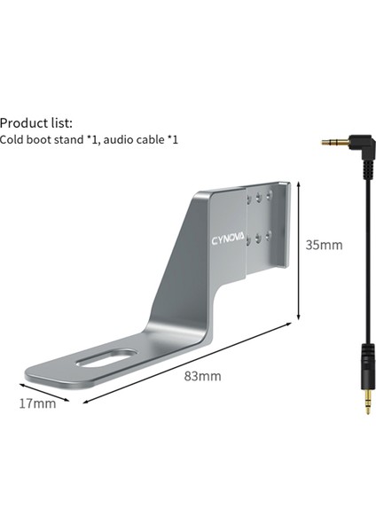 Cynova INSTA360 X4 / X3 / One X2 Mikrofon Adaptörü Kamera Aksesuarları Için Görünmez Mikrofon Soğuk Yuvası (Yurt Dışından)