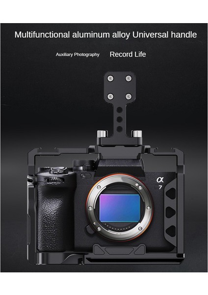 Sony Canon Için Tavşan Kafesi Üst Kolu Kamera Tavşan Kafesi Taşınabilir Uygun Alüminyum Alaşımlı Üst Kol (Yurt Dışından) modelleri