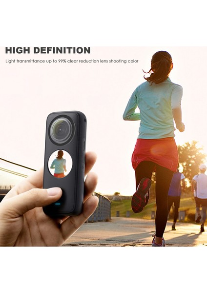 Lens Muhafızları Kamera Gövdesi Yapışkan Koruyucu Kapak Kitleri Insta 360 One X2 Için Yapıştırıcılı Lens Kapağı (Yurt Dışından)