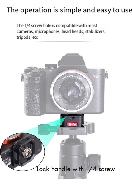 Hızlı Çıkarma Plakası Tripod Kamera Montaj Adaptörü Kamera Tripod Gimbal Sabitleyici Için 1/4 Inç Vida ile Hızlı Kurulum (Yurt Dışından)