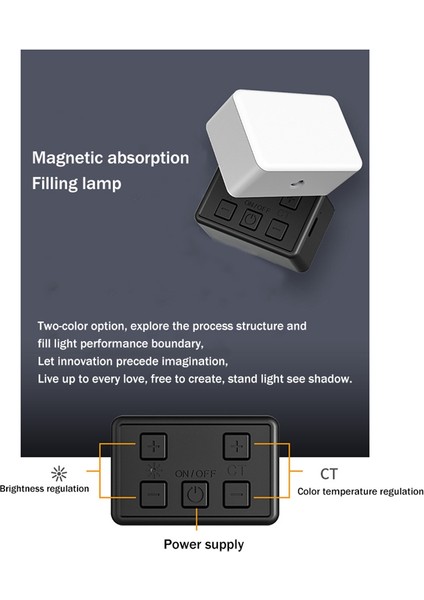 El Gimbal Dolgu Işığı Manyetik Cep Lambası Mini Taşınabilir Fotoğraf Işığı Zhiyun Feiyu Djı Sabitleyici Siyah (Yurt Dışından) fiyatları