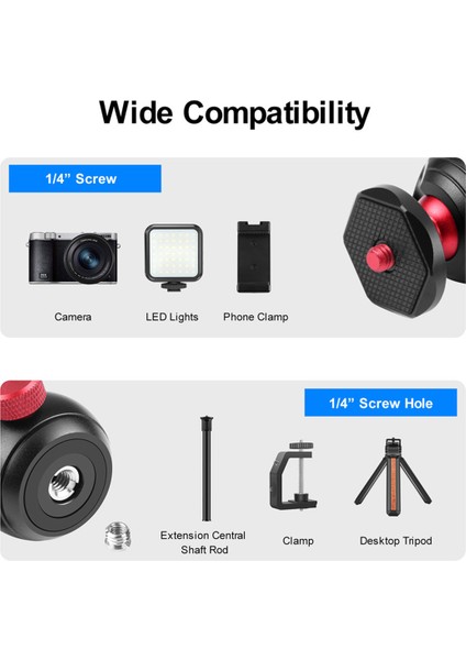 360 Derece Panoramik Metal Tripod Top Kafa Adaptörü 1/4 Inç Tutucu Montajı Dslr Kameralar Tripod Kafaları Için (Yurt Dışından) fırsatları