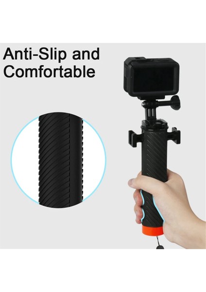 Gopro 12 11 10 9/INSTA360 Ace Pro/action 4 3 Aksesuarları Için Soğuk Ayakkabı Yuvalarına Sahip Yeni Yüzen El Tutacağı Kaymayan Sap (Yurt Dışından)
