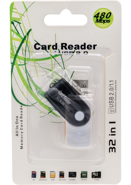 Yeni Xdn PM-2513 USB 2.0 Çoklu 32IN1 Sd/mmc Kart Okuyucu Kampanya