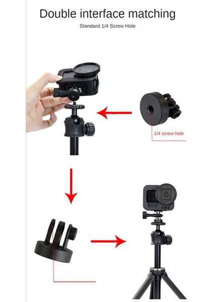 Gopro Aksesuarları Için Dönüşüm Tabanı Fotoğraf Aksesuarları Taşınabilir Aksiyon Kamerası Adaptörü, Mavi (Yurt Dışından) indirimleri