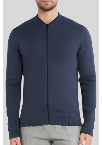 Regular Fit Erkek Örgü Hırka Lacivert
