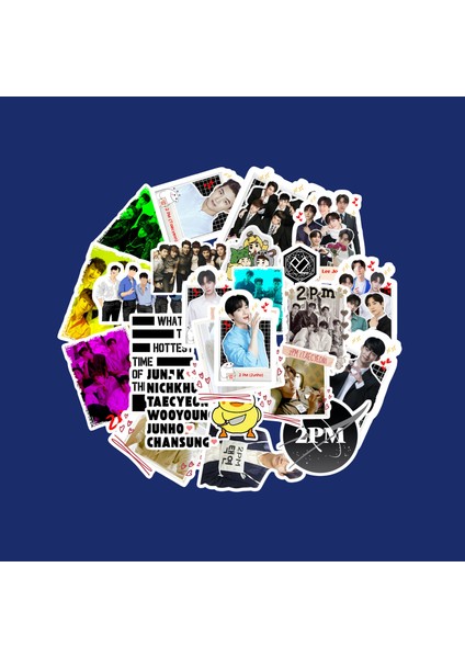 2pm Kpop Sticker Paketi -Bullet Journal - Ajanda - Planner - Defter - Laptop Etiket Çıkartma çok renkli 10x15 paket boyutu 3x5 cm stickerlar paket içeriği 25 adet Dadi Ramba fiyatları
