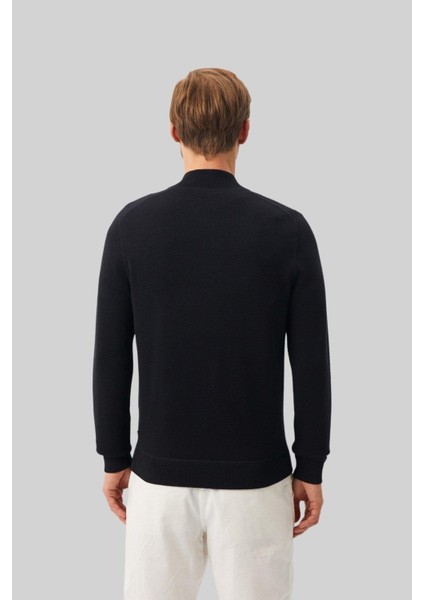 Regular Fit Erkek Örgü Hırka Siyah