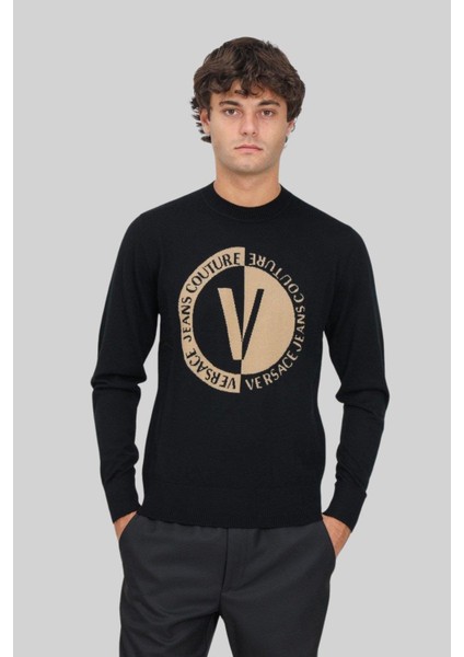 Versace Jeans Couture Erkek Örme Yün Kazak Çok Renkli