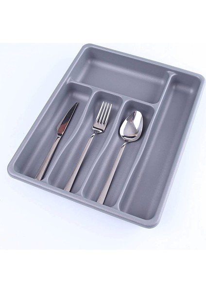 Gri - 5 Bölmeli Çekmece Içi Kaşıklık 36X29X5CM (4887)