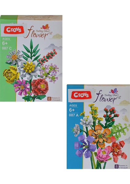 s Surprise Flower Building Block 2li Set