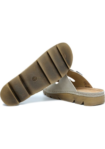 Kifidis SIB220517-V2 Kifidis-Natura Kadın Çift Bantlı Anatomik Deri Terlik 36-41 Vizon/nude modelleri