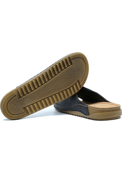 Kifidis SIB213622 Kifidis-Natura Kadın Tek Bantlı Anatomik Deri Terlik 36-41 Siyah/black