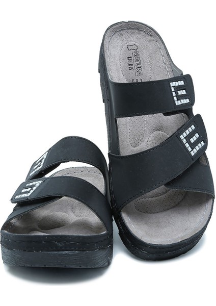 Kifidis SIB220511 Kifidis-Natura Kadın Taşlı Anatomik Deri Terlik 36-41 Siyah/black fiyatları