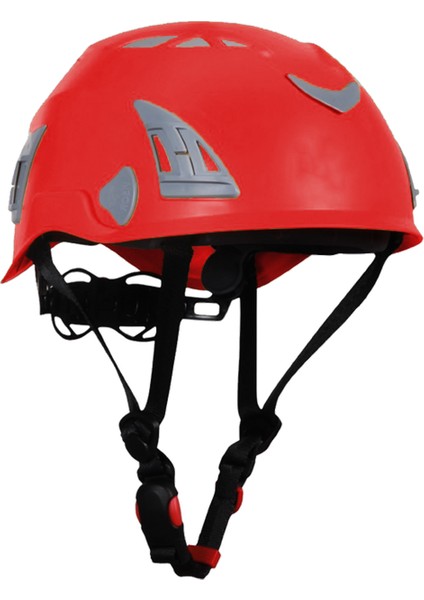 Dağcı Tırmanma Bareti Kırmızı Renk Baş Koruyucu Kask Ce EN12492 Sertifikalı 51-62 cm Ayarlanabilir