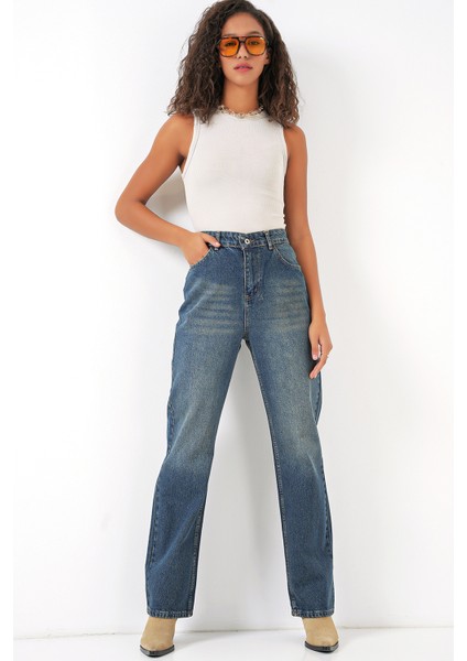 6687 Bol Paça Kot Pantolon - Indigo