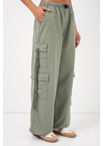 6691 Geniş Paça Kargo Pantolon - Çağla indirimleri