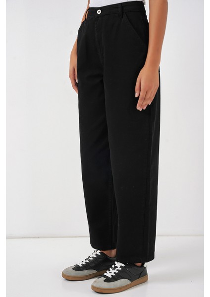 6703 Yüksek Bel Kot Pantolon - Siyah fırsatları