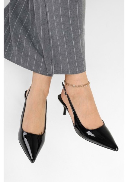 Kadın Estelle Siyah Rugan Stiletto