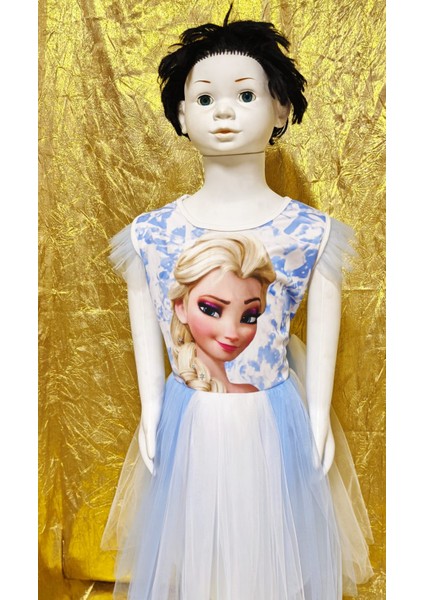 Izmir Çocuk Gelinlik Frozen Koyu Mavi