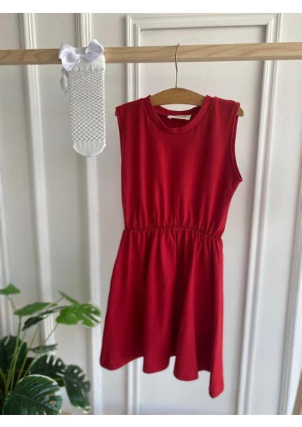 0022 - Kırmızı Elbise File Beyaz Çorap Takım fiyatları