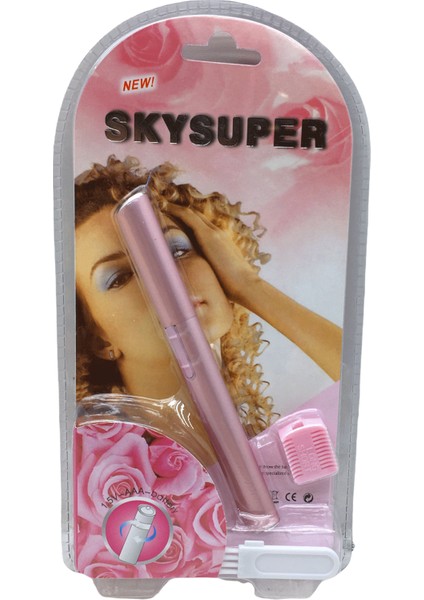 Skysuper Pembe Pilli Yanak Kıl Alma Makinası (4887)