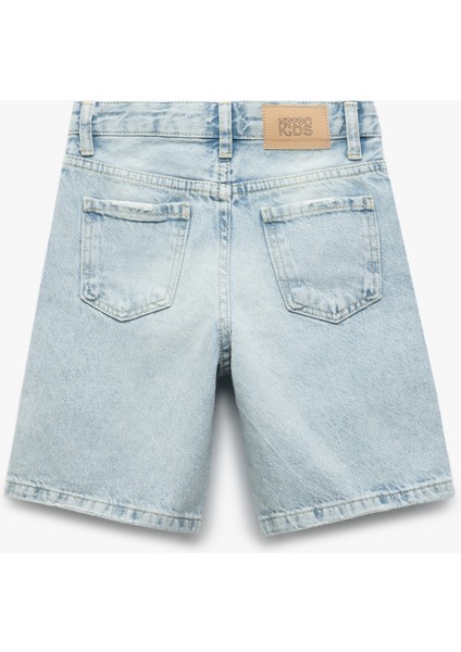 Pamuklu Regular Fit Denim Kapri Şort