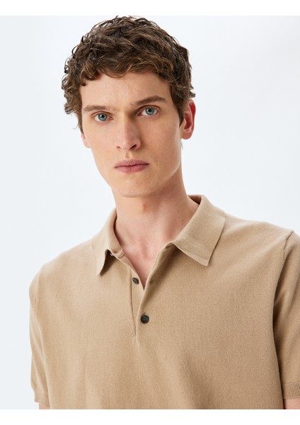 Kısa Kollu Pamuklu Polo Yaka Triko Tişört fiyatları