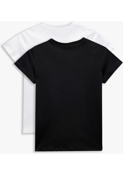 Pamuklu 2'li Kısa Kollu Basic Tişört Seti fiyatları
