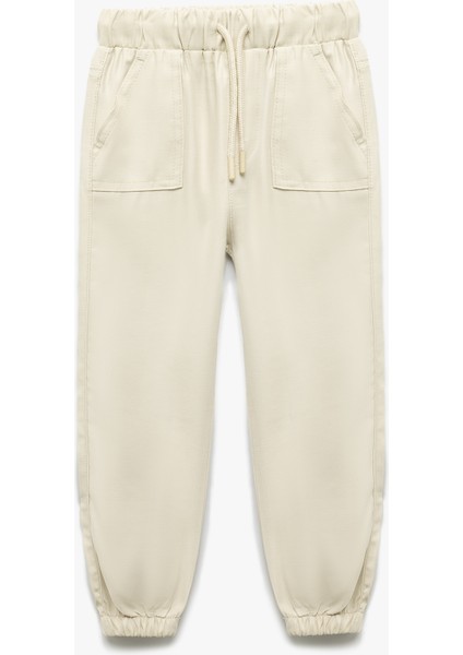Beli Bağcıklı Cepli Basic Viskon Jogger Eşofman Altı