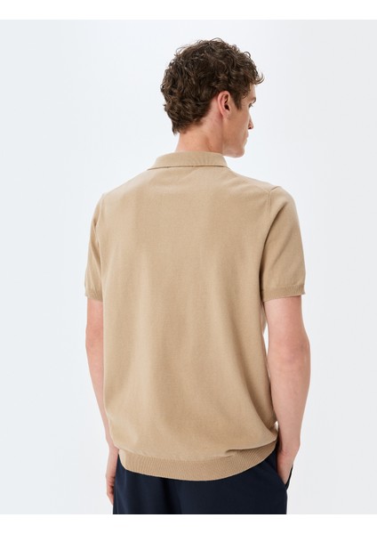 Kısa Kollu Pamuklu Polo Yaka Triko Tişört fırsatları