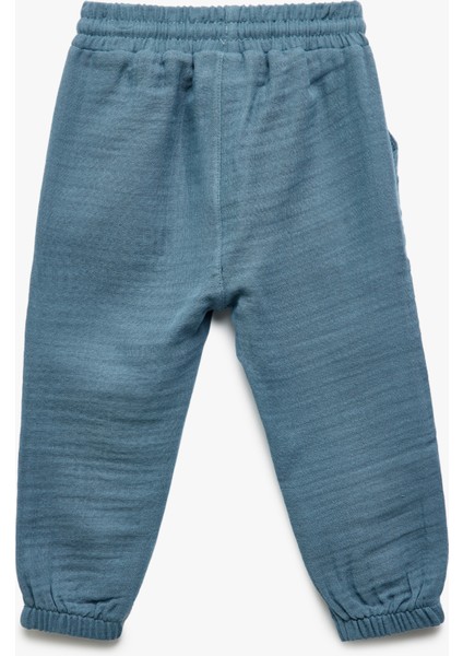 Pamuklu Beli Bağcıklı Cepli Basic Jogger Pantolon